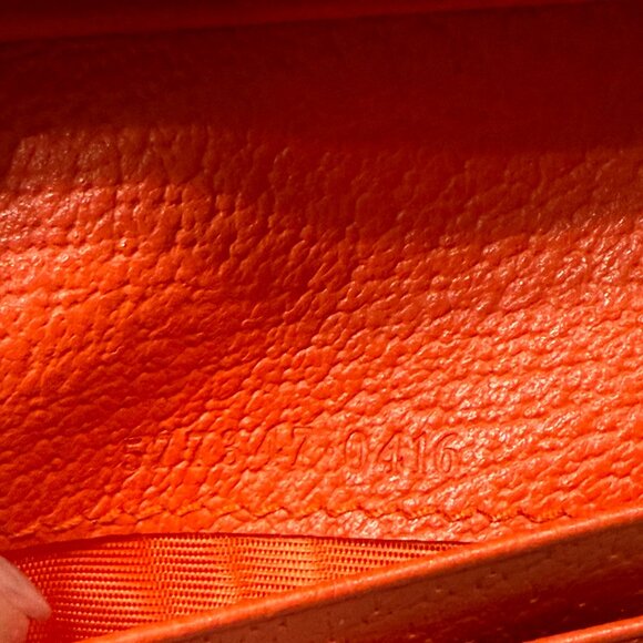 GUCCI LIMITED EDITION FLORA GG MARMONT BIFOLD WALLET ORANGE Excellent - Picture 13 of 17